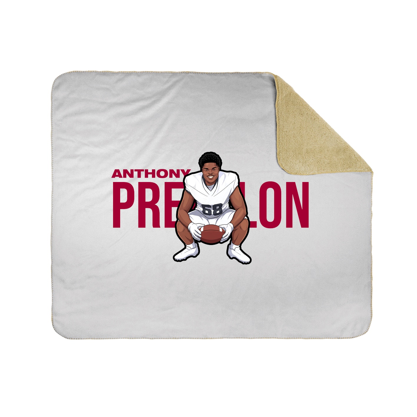 Throw Blanket — Player Name in White