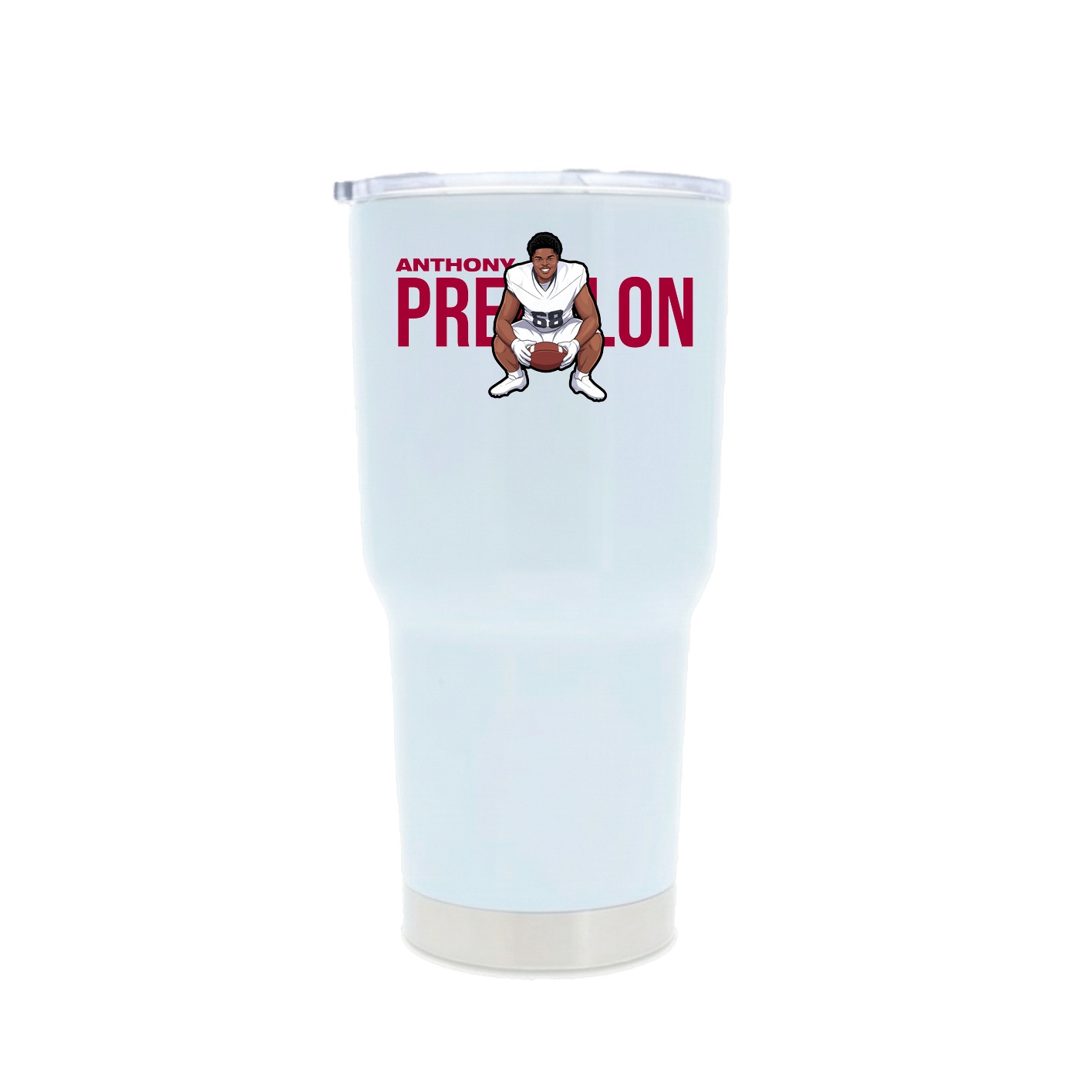 30oz Stainless Steel Tumbler — Player Name in White