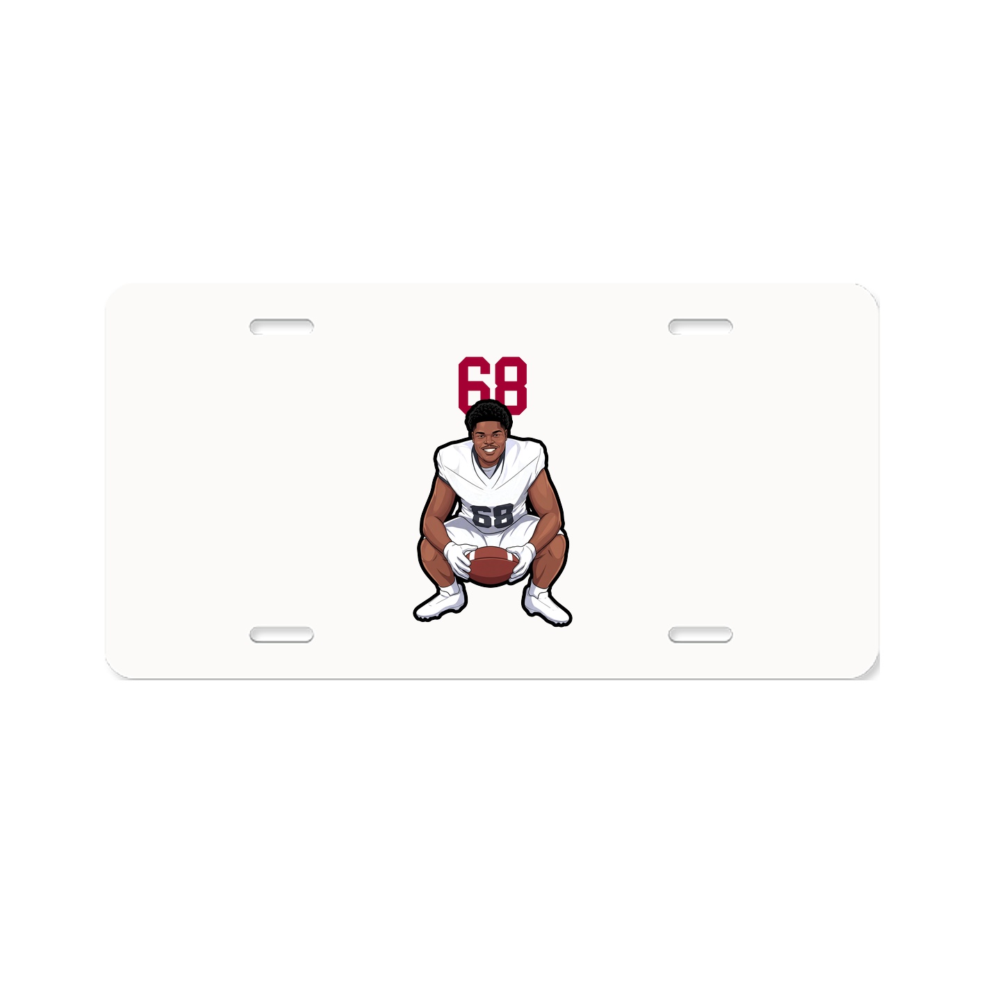 License Plate — Number Top in Classic