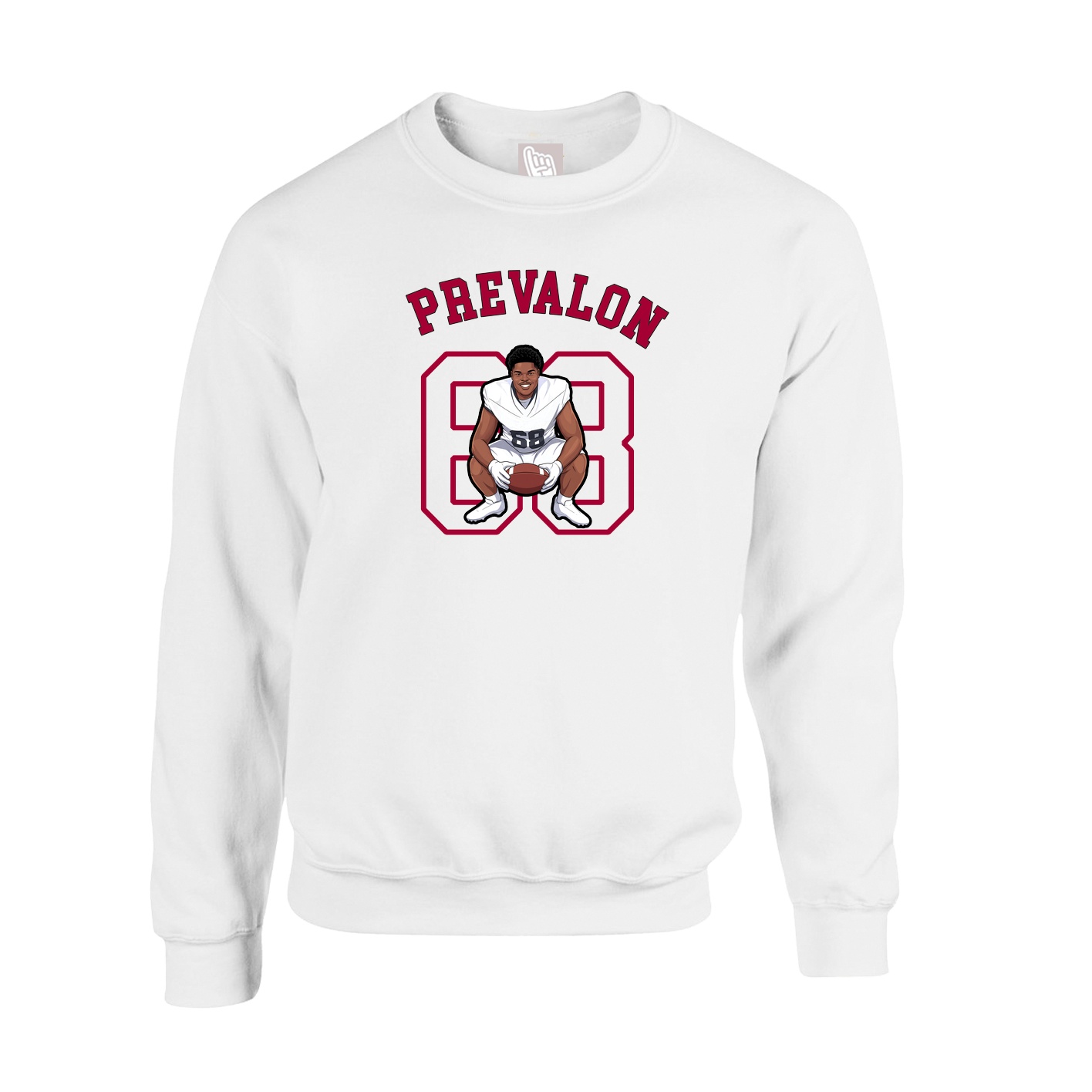 Fleece Crew — Shirsey Arch in White