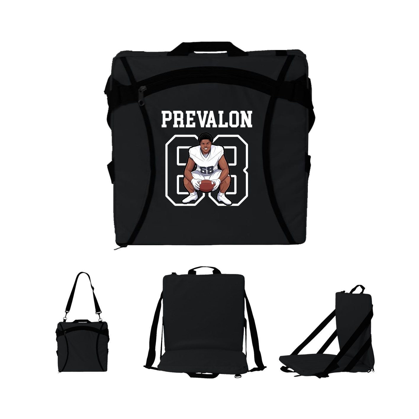 Folding Stadium Seat — Shirsey in Black