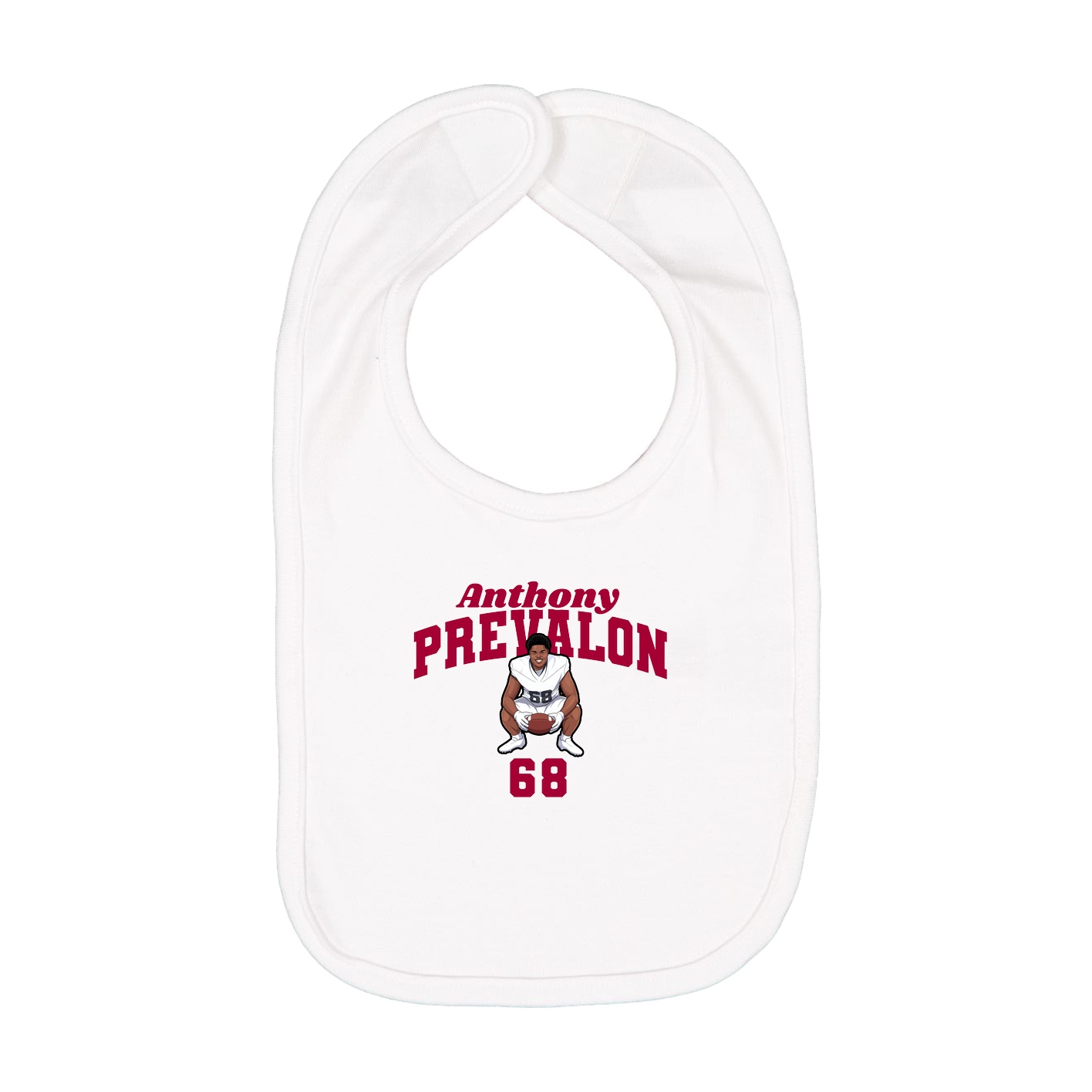 Infant Bib — Signature Arch in White