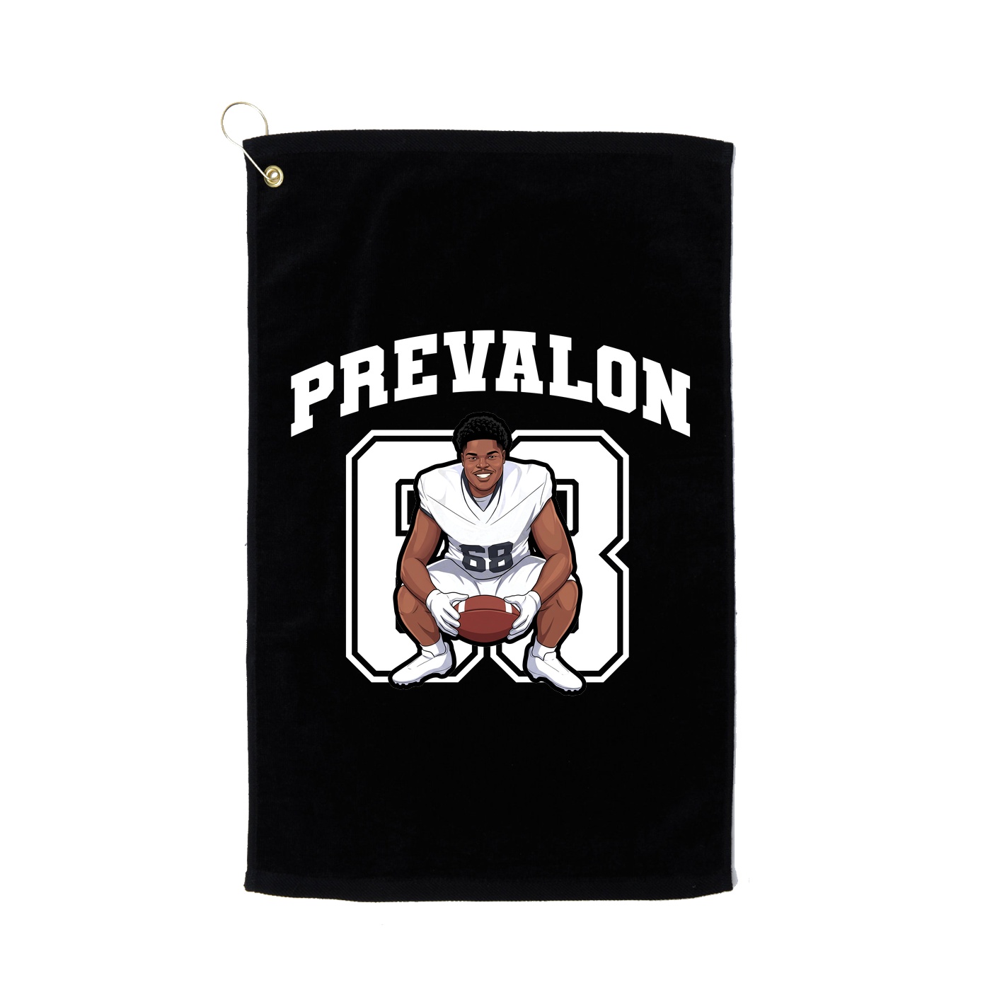 Golf Towel — Number in Black