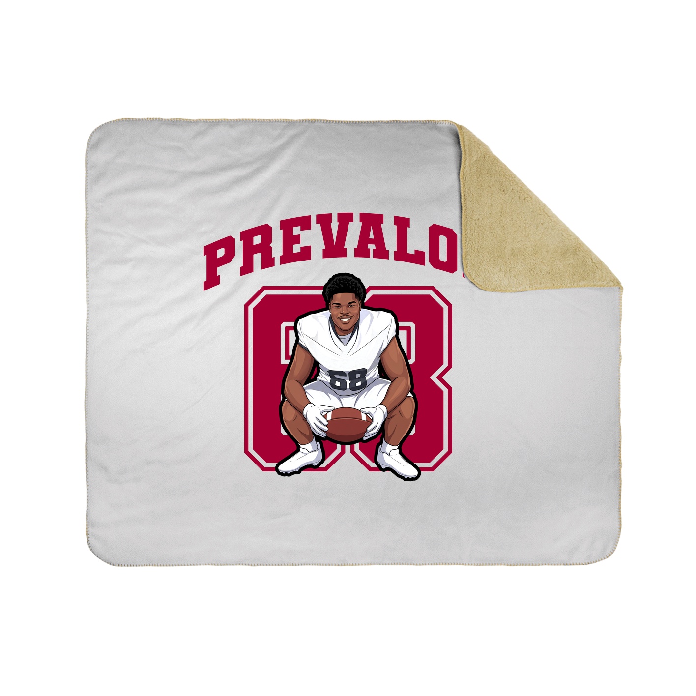 Throw Blanket — Number in White