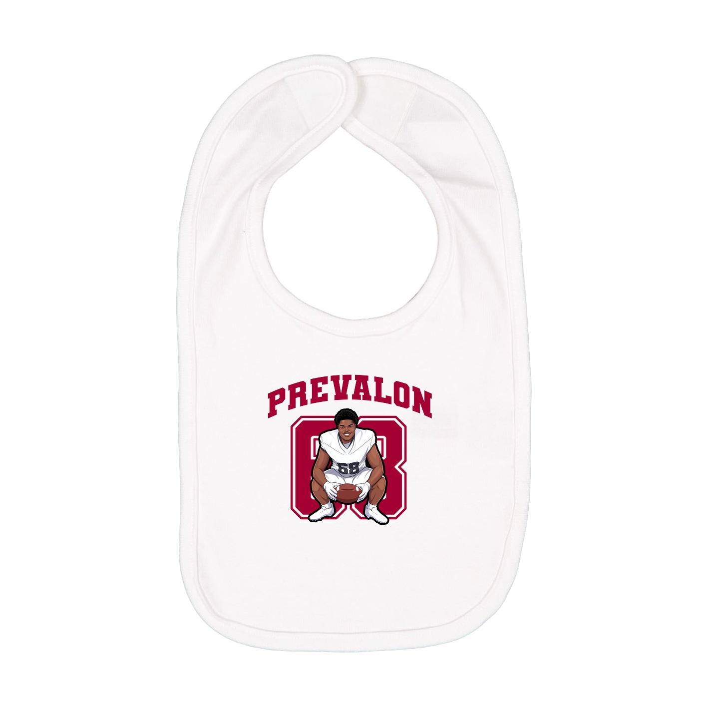 Infant Bib — Number in White