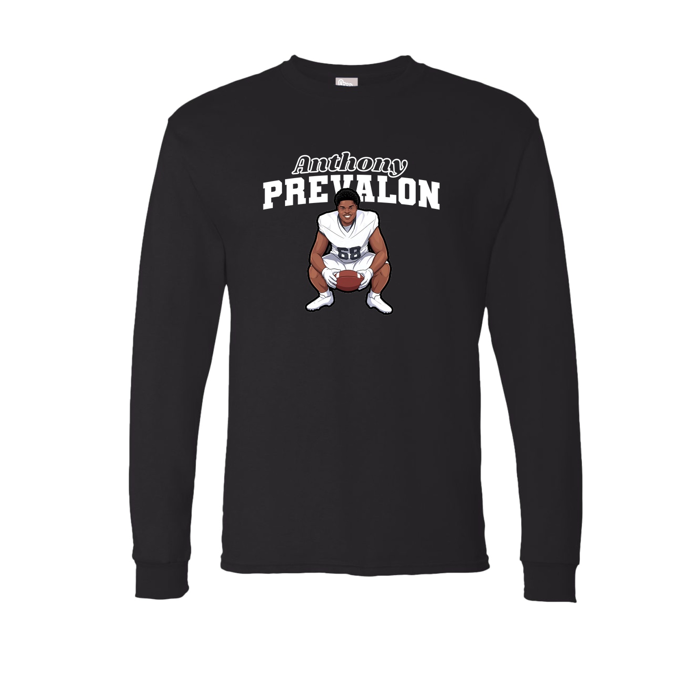 Long Sleeve Tee — Name Arch in Black