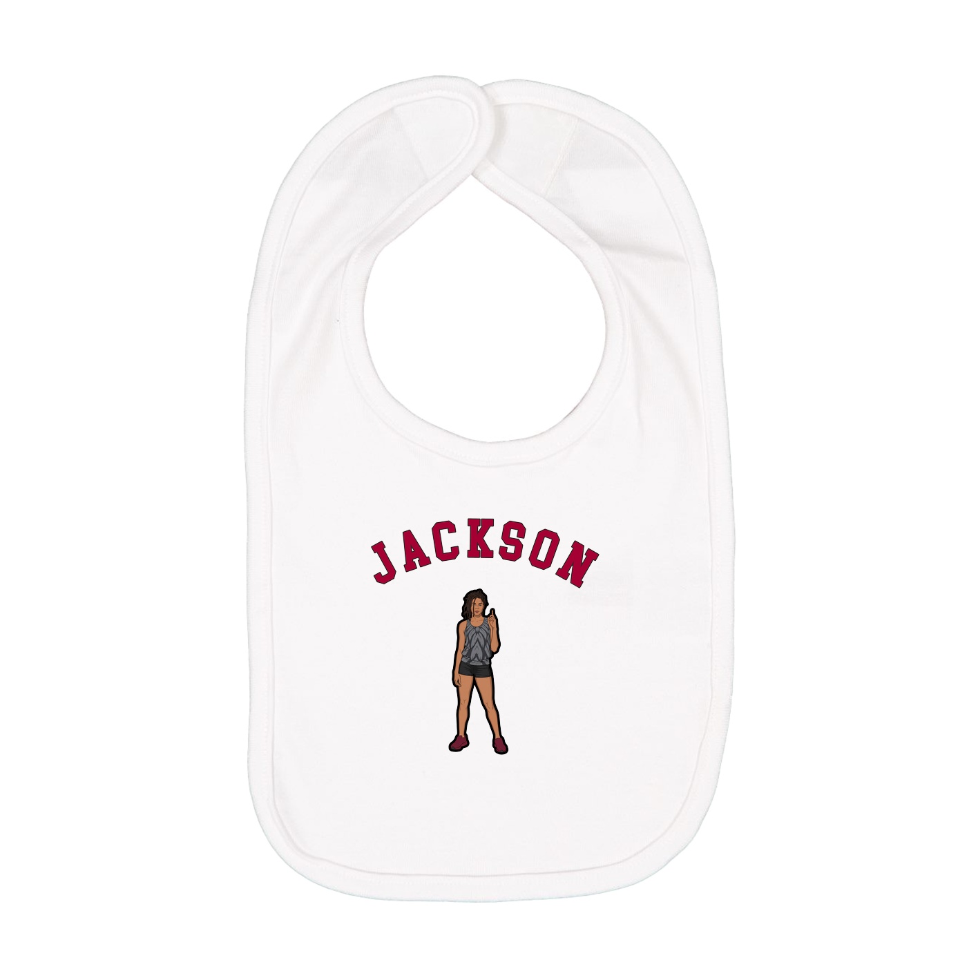 Infant Bib — Shirsey Arch in White