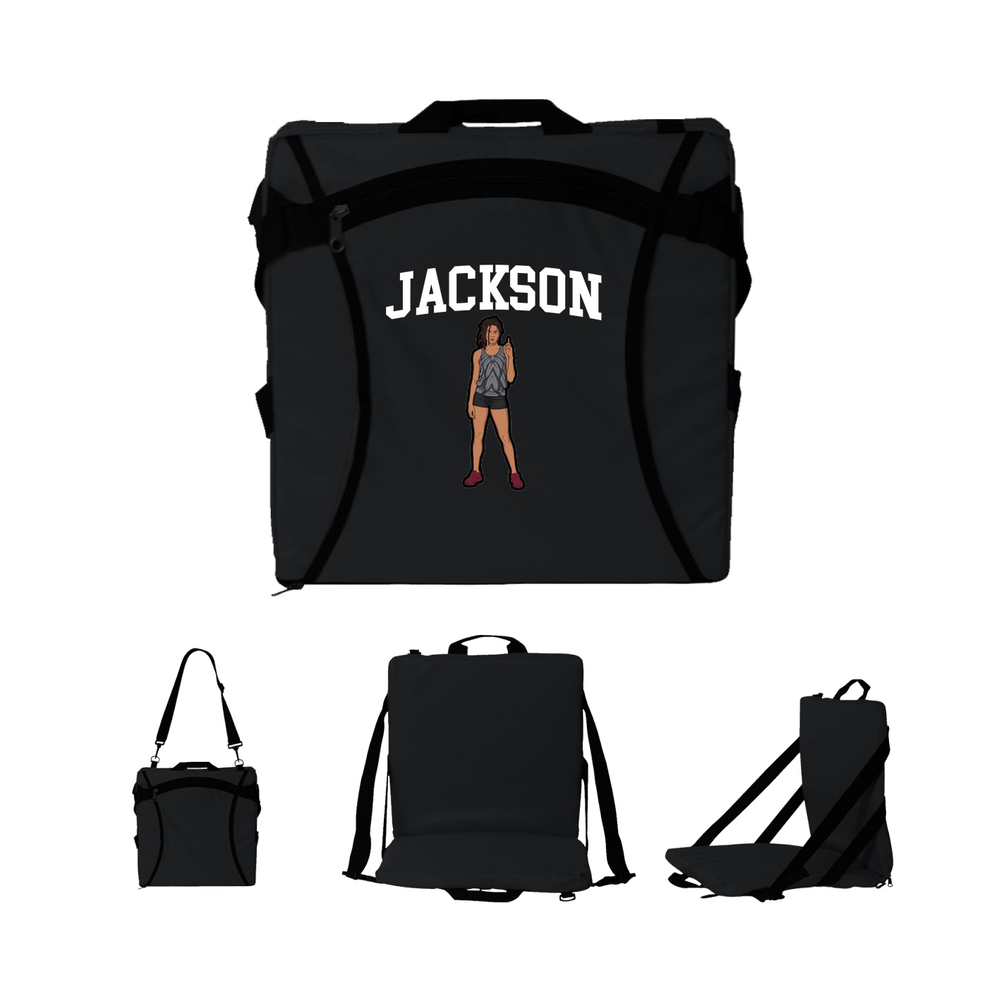 Folding Stadium Seat — Shirsey in Black