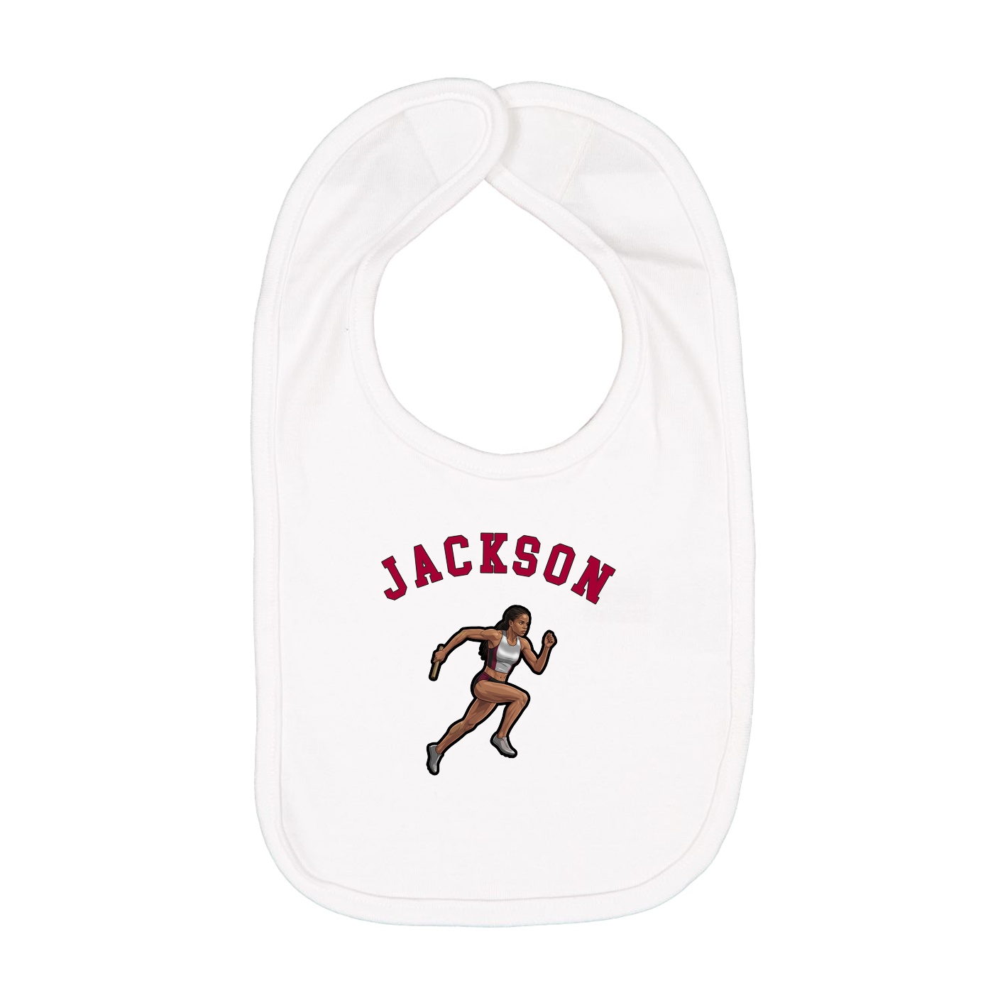 Infant Bib — Shirsey Arch in White