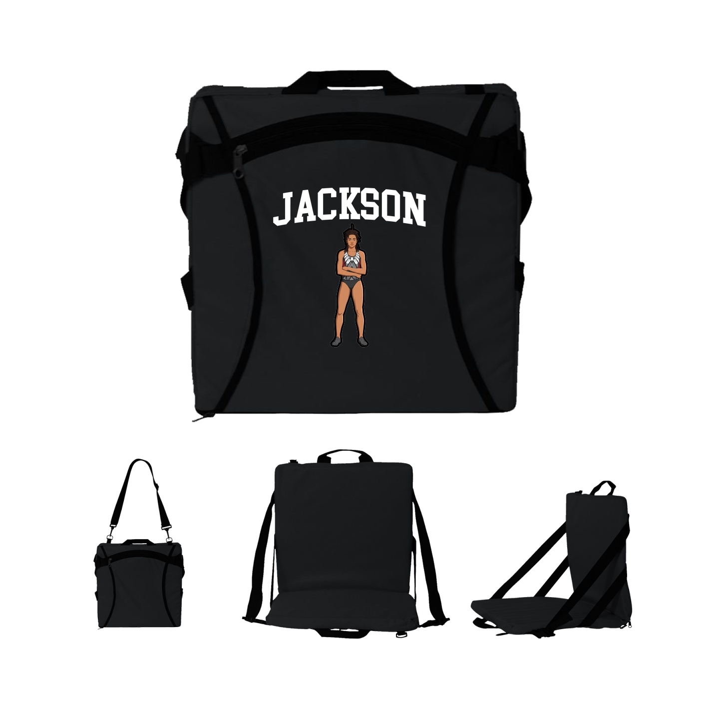 Folding Stadium Seat — Shirsey in Black