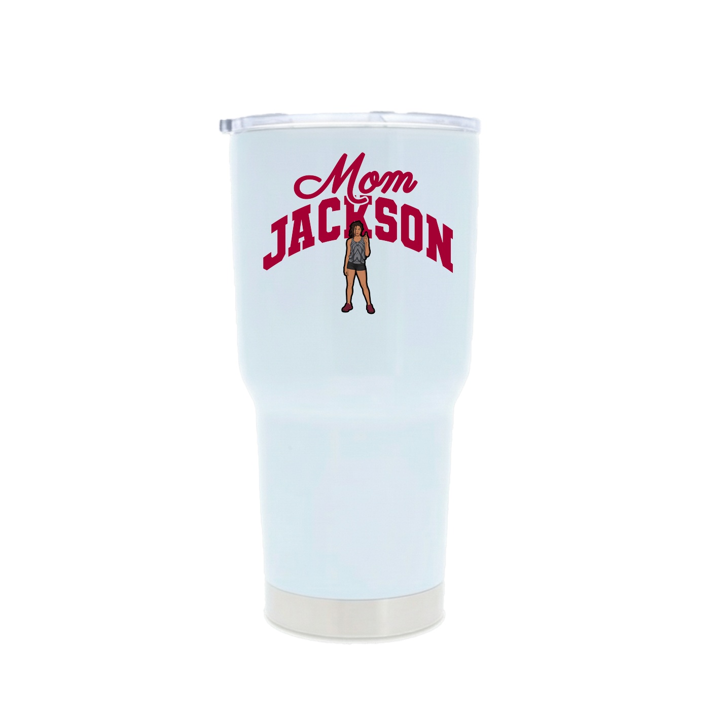 30oz Stainless Steel Tumbler — Mothers Day Arch in White