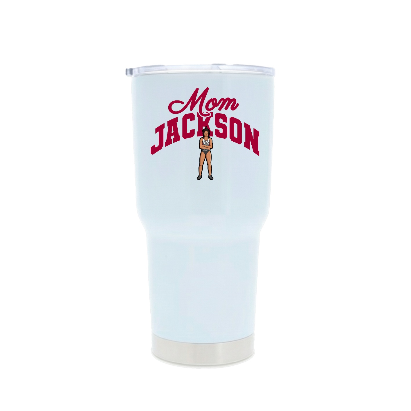 30oz Stainless Steel Tumbler — Mothers Day Arch in White
