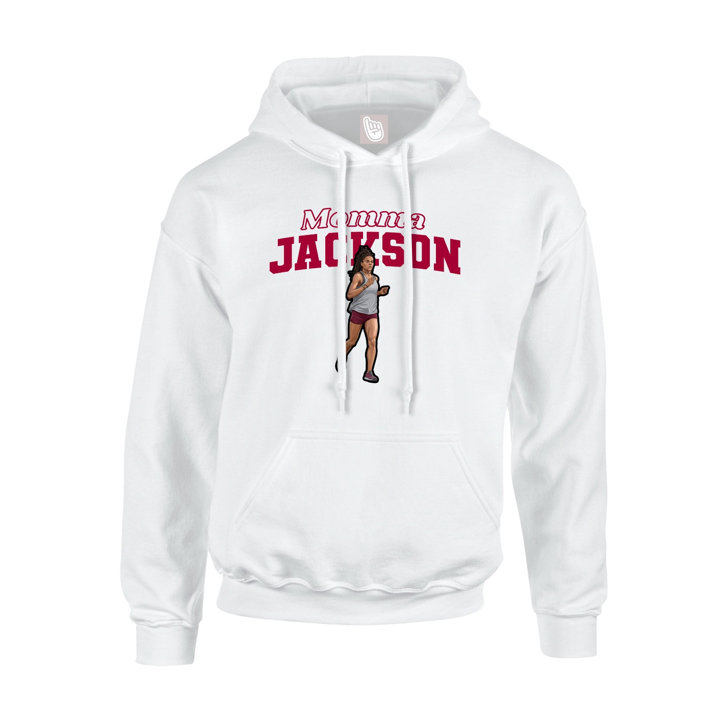 Youth Hoodie — Mothers Day Block in White