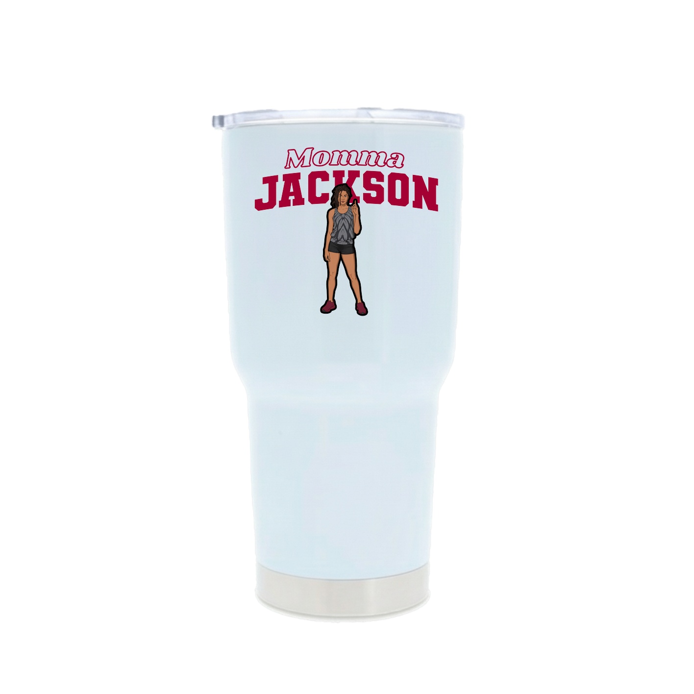 30oz Stainless Steel Tumbler — Mothers Day Block in White