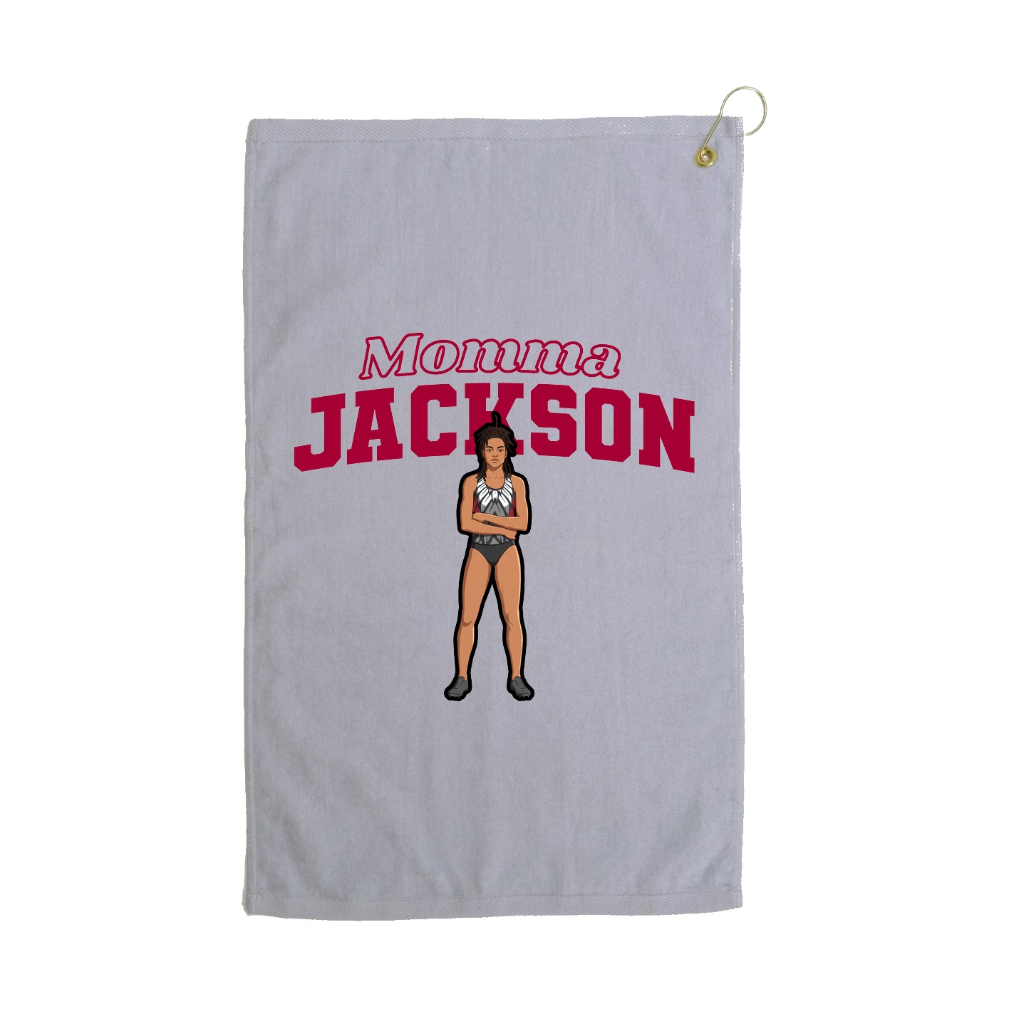 Golf Towel — Mothers Day Block in Grey