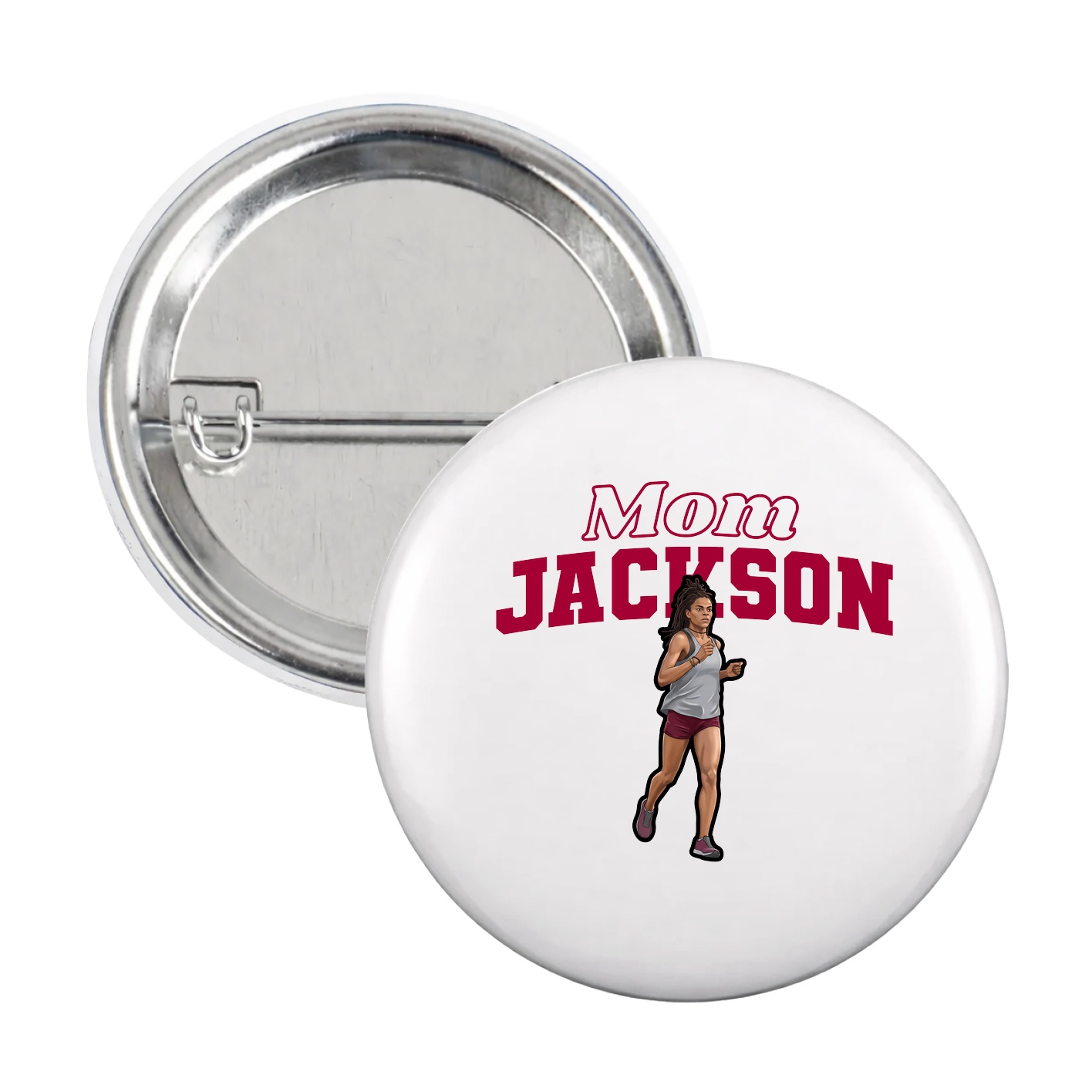 Game Day Button — Mothers Day Block in White