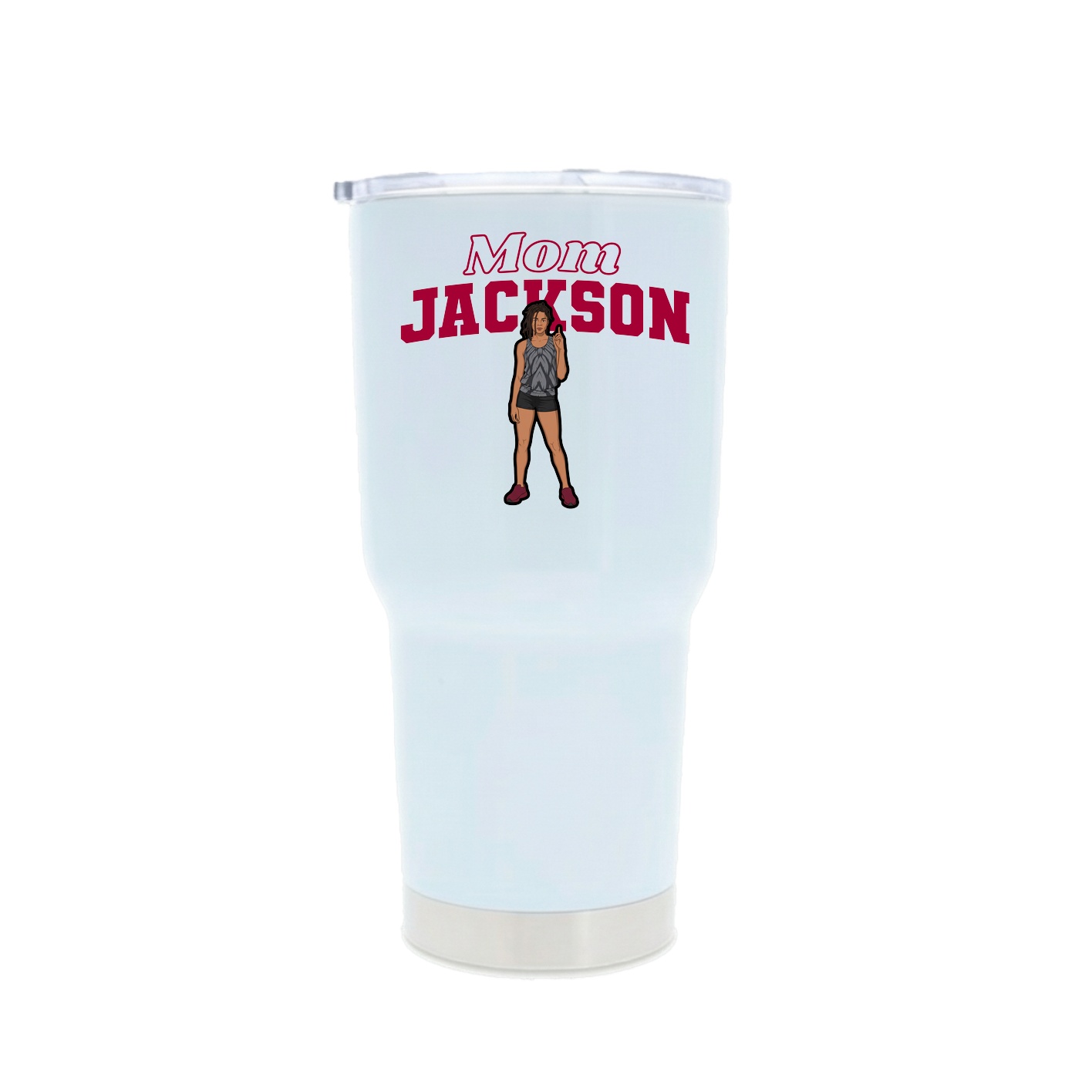 30oz Stainless Steel Tumbler — Mothers Day Block in White