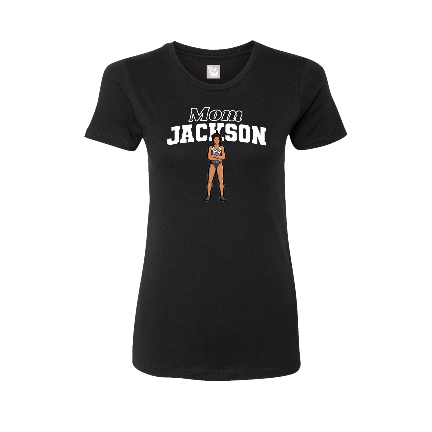 Womens Tee — Mothers Day Block in Black