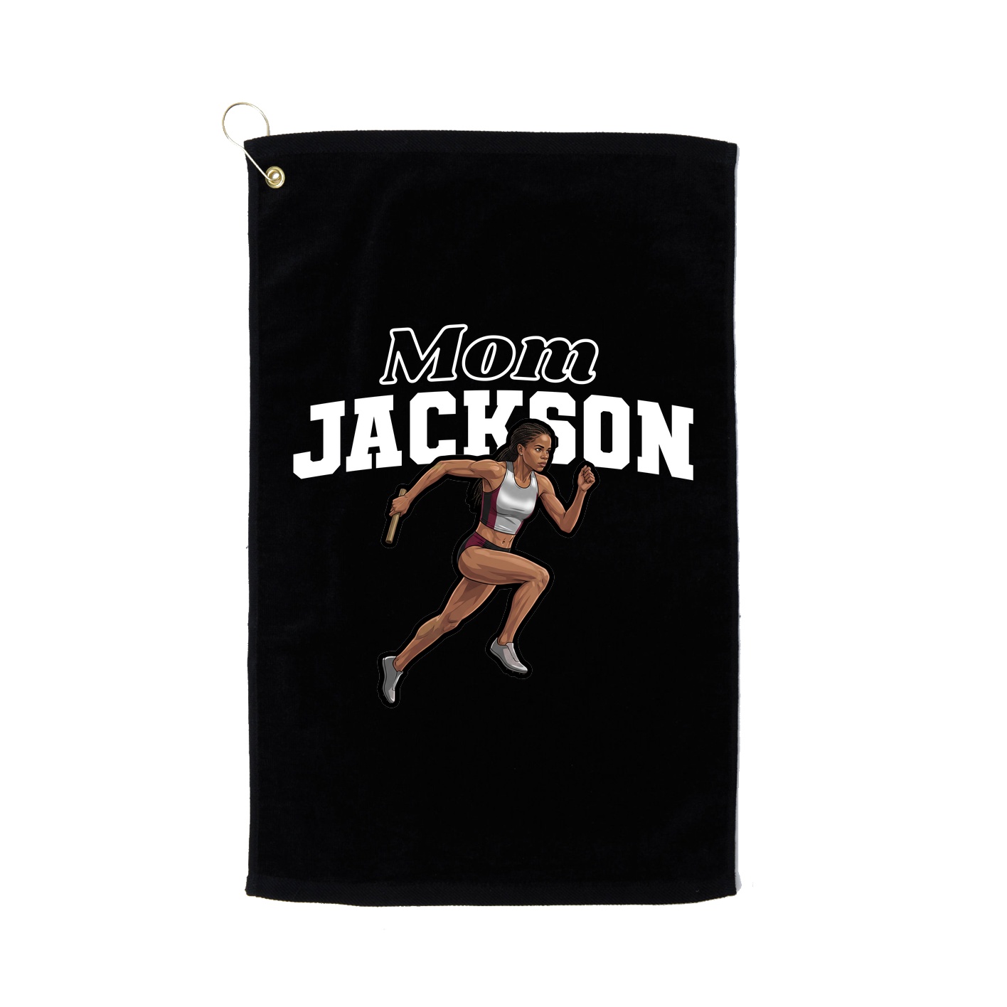Golf Towel — Mothers Day Block in Black