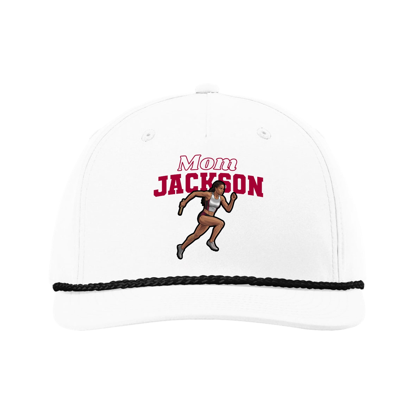Five-Panel Classic Rope Cap — Mothers Day Block in White