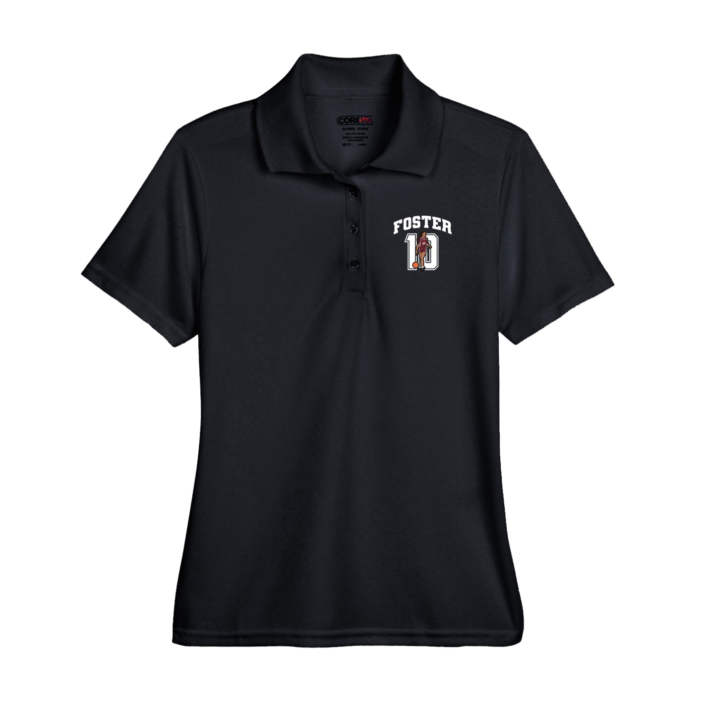 Performance Polo — Number in Black