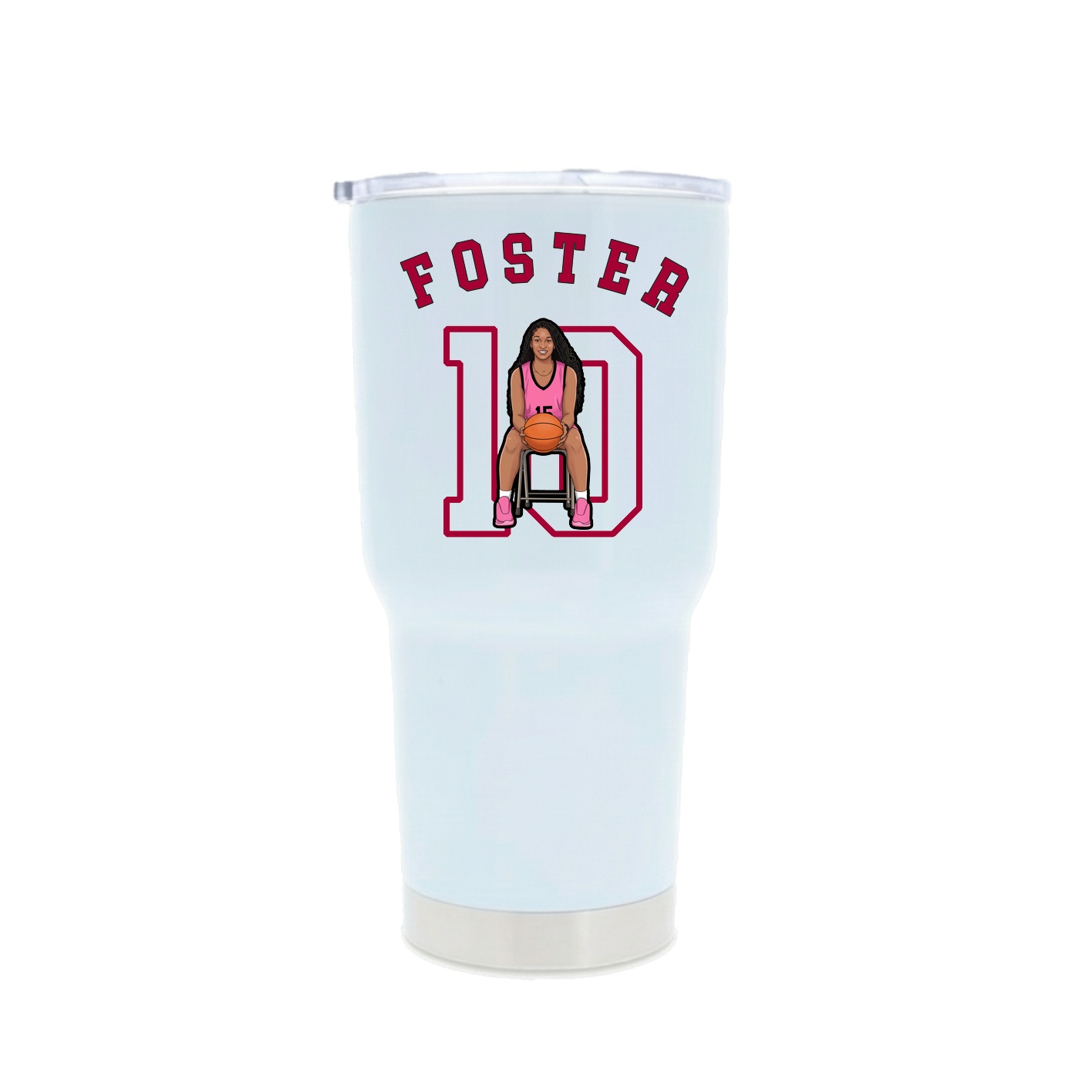 30oz Stainless Steel Tumbler — Shirsey Arch in White
