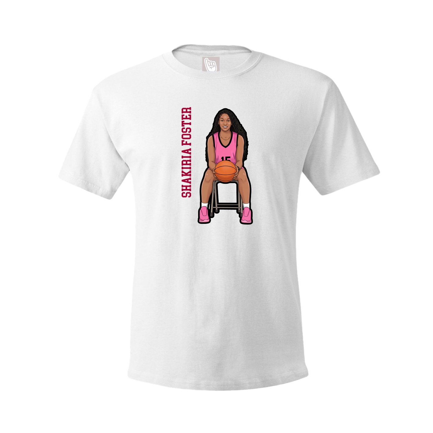 Tee — Name Vertical in White