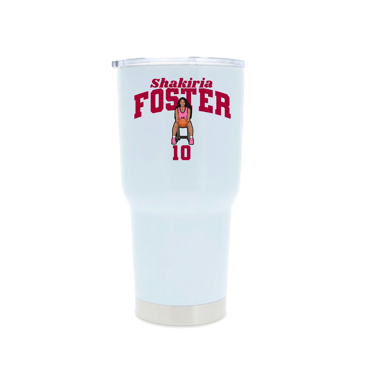 30oz Stainless Steel Tumbler — Signature Arch in White