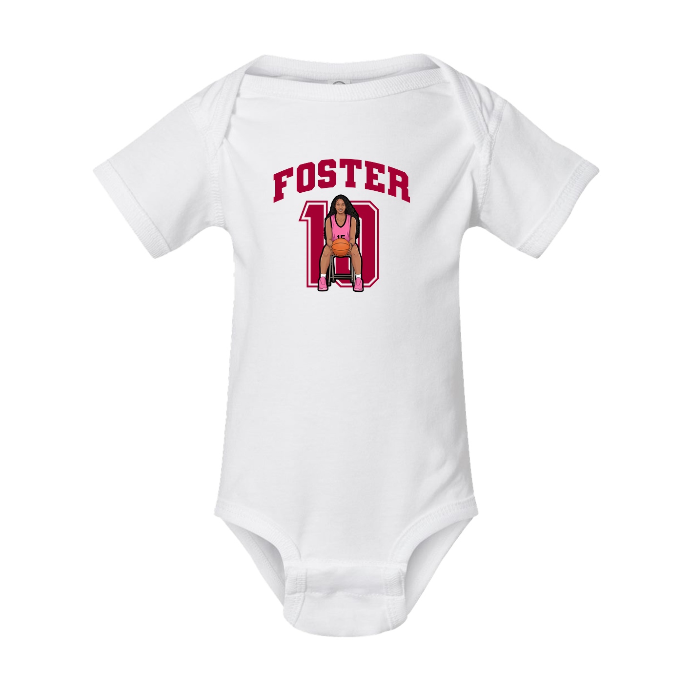 Baby Onesie — Number in White