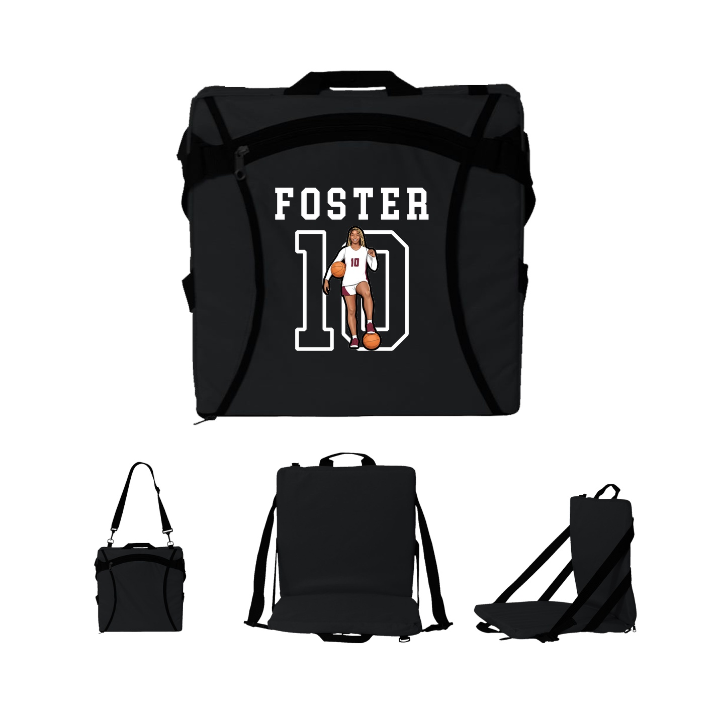 Folding Stadium Seat — Shirsey in Black