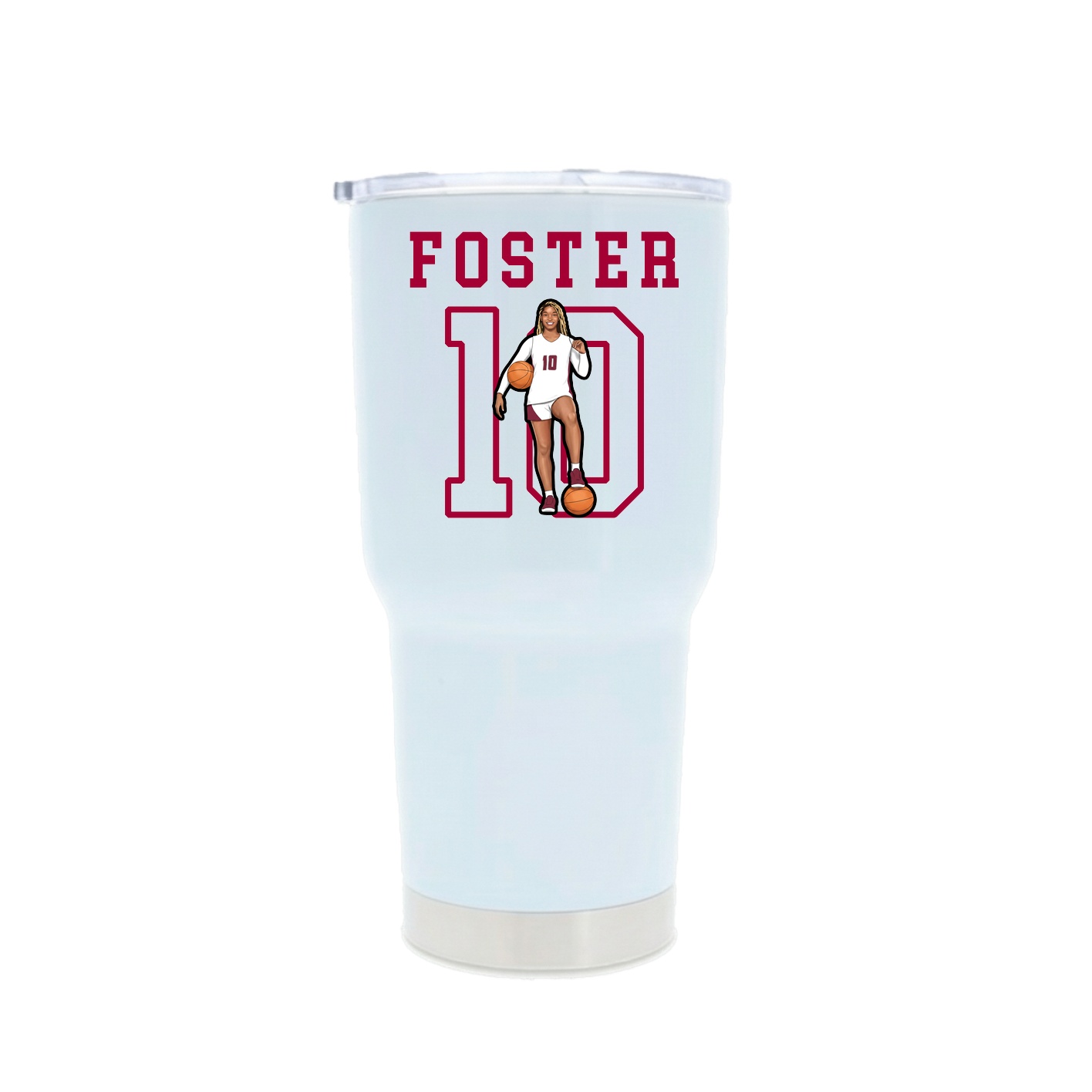 30oz Stainless Steel Tumbler — Shirsey in White