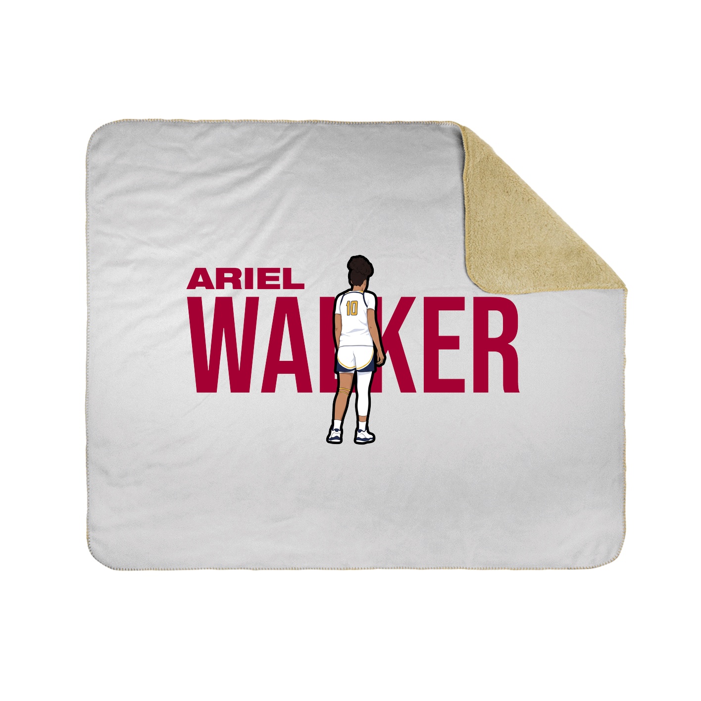 Throw Blanket — Player Name in White