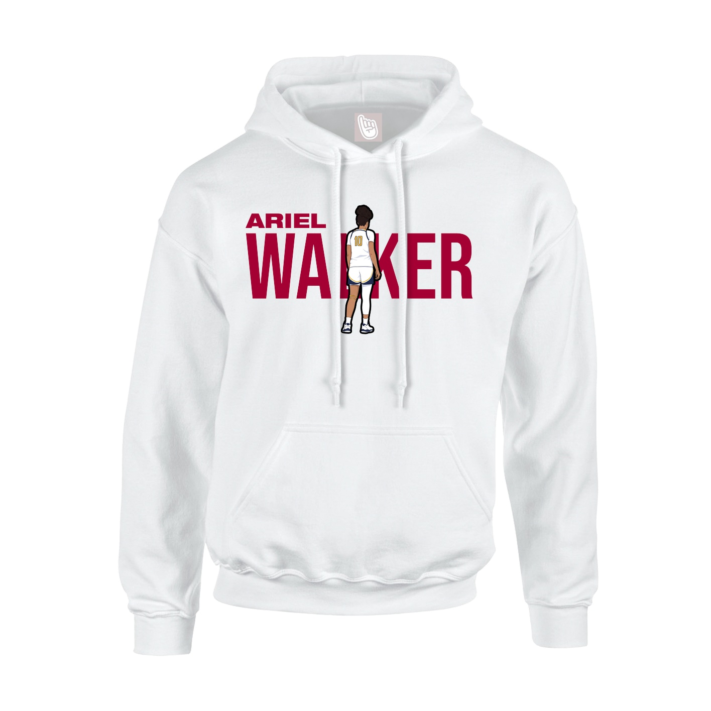 Youth Hoodie — Player Name in White