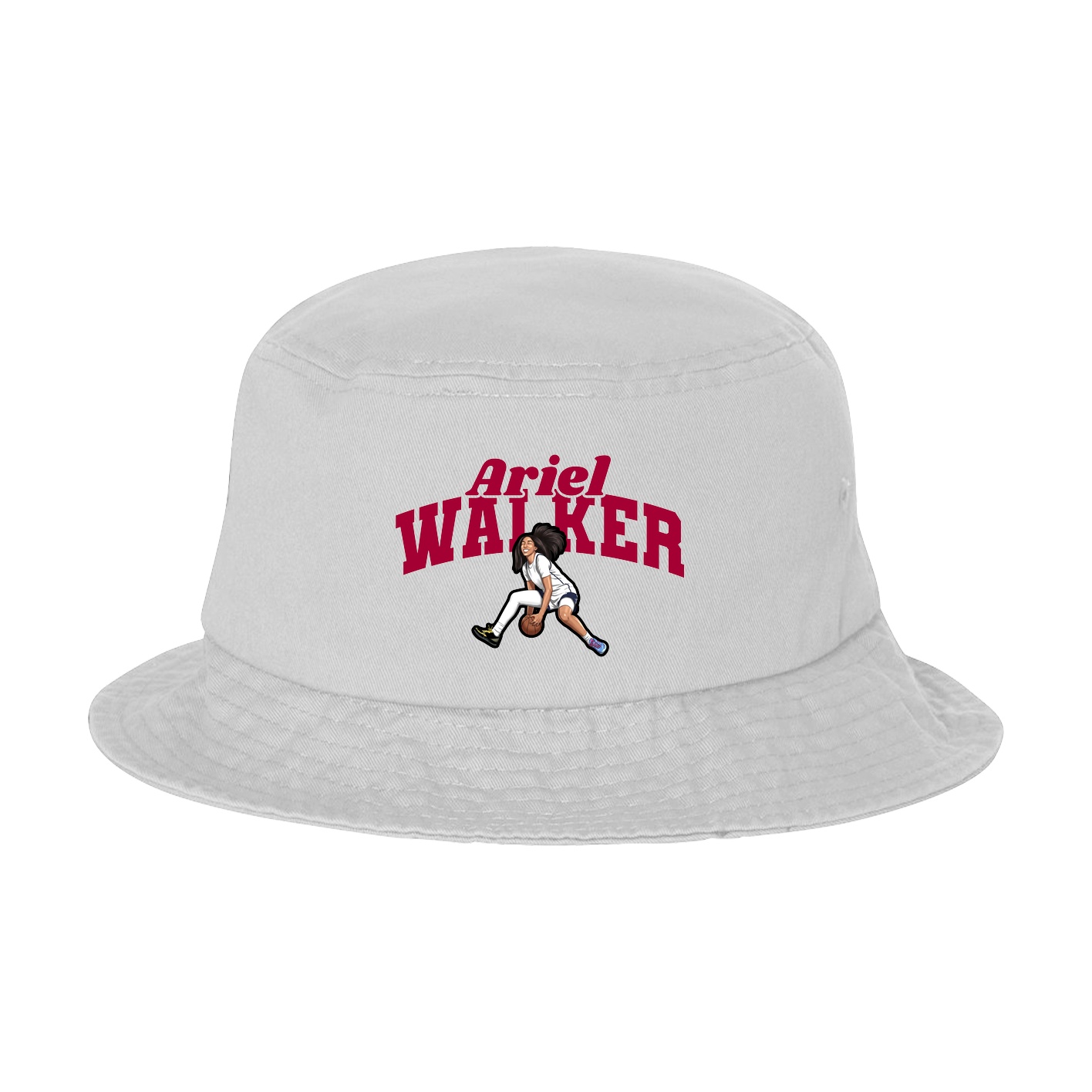 Bucket Cap — Signature Arch in White