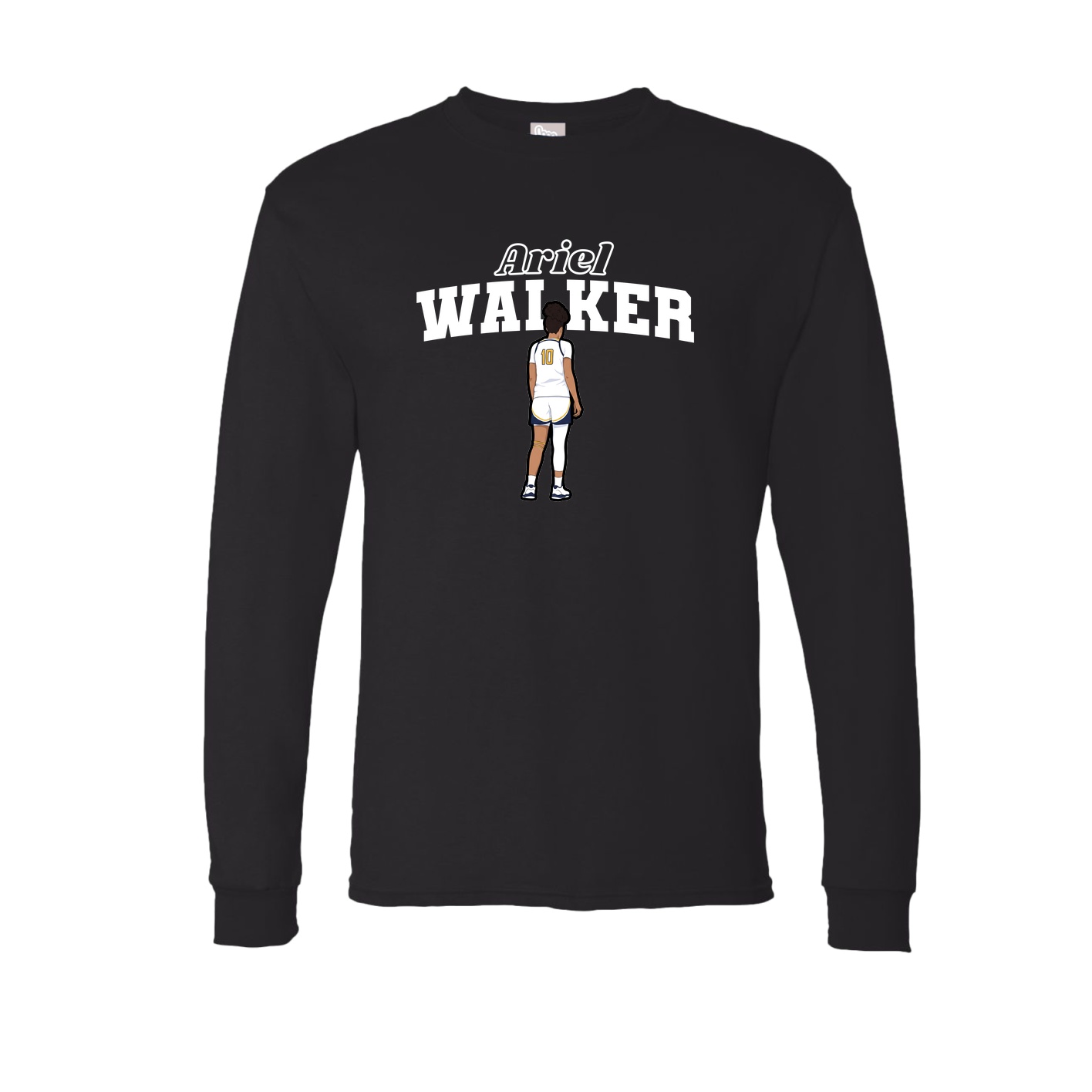 Long Sleeve Tee — Name Arch in Black