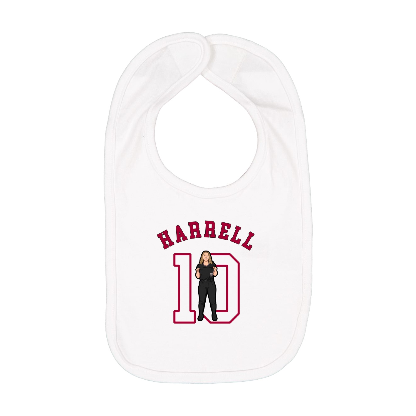 Infant Bib — Shirsey Arch in White