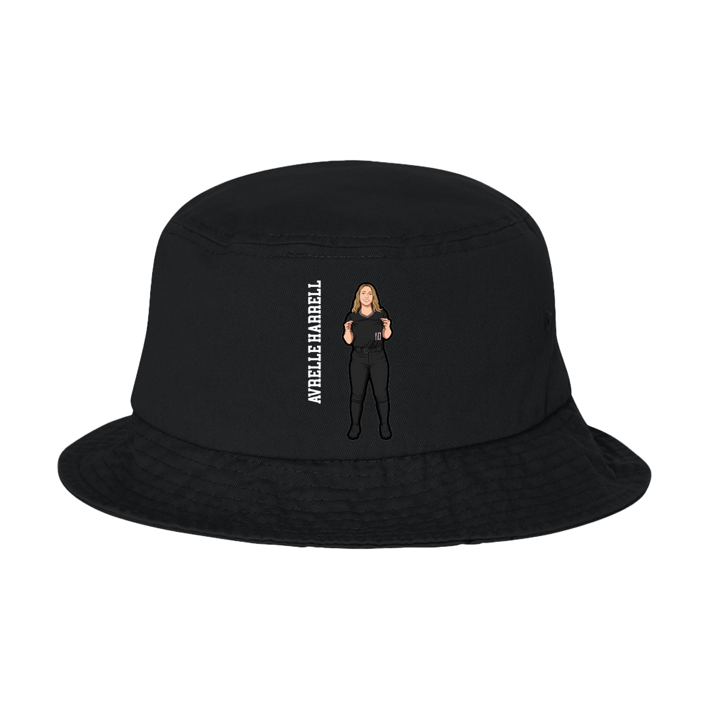 Bucket Cap — Name Vertical in Black