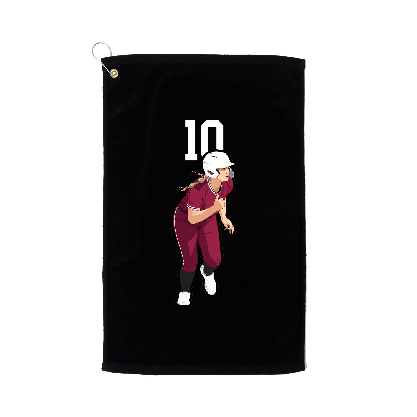 Golf Towel — Number Top in Black