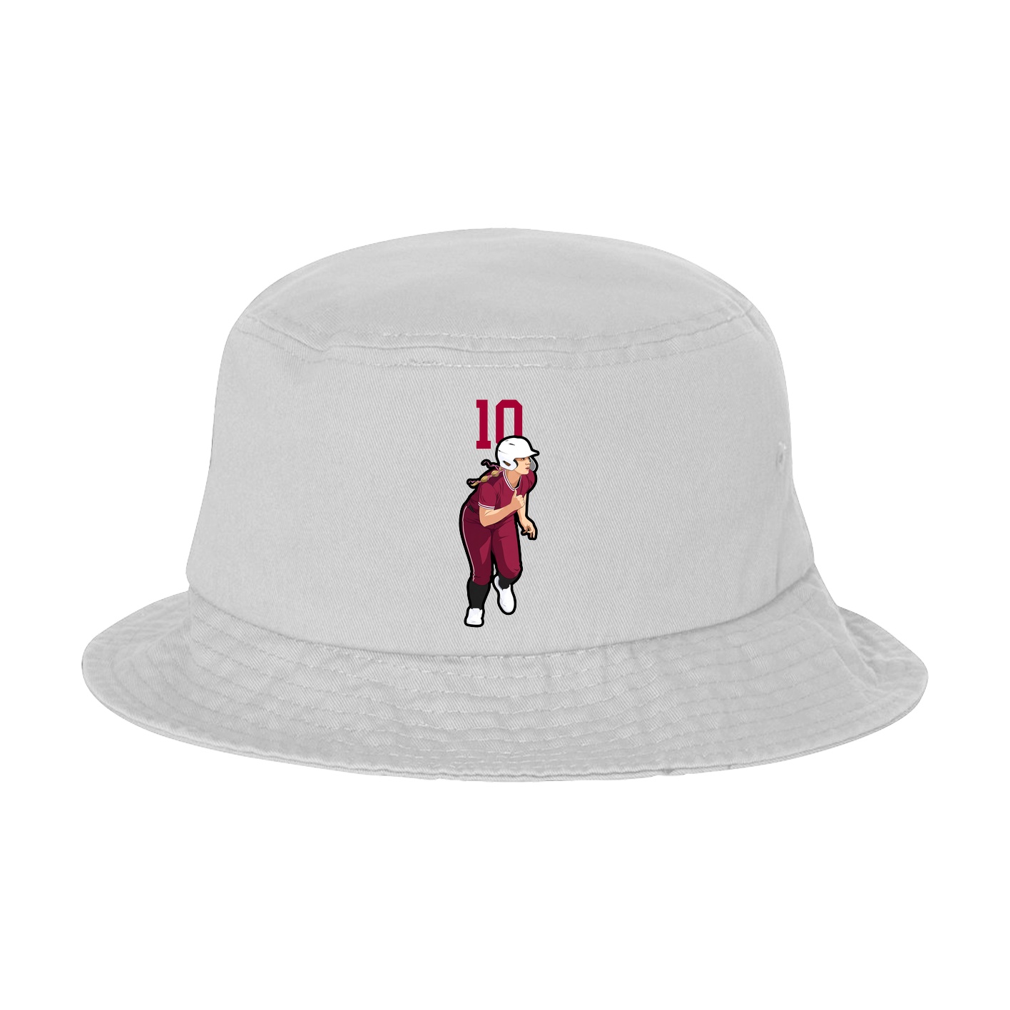 Bucket Cap — Number Top in White