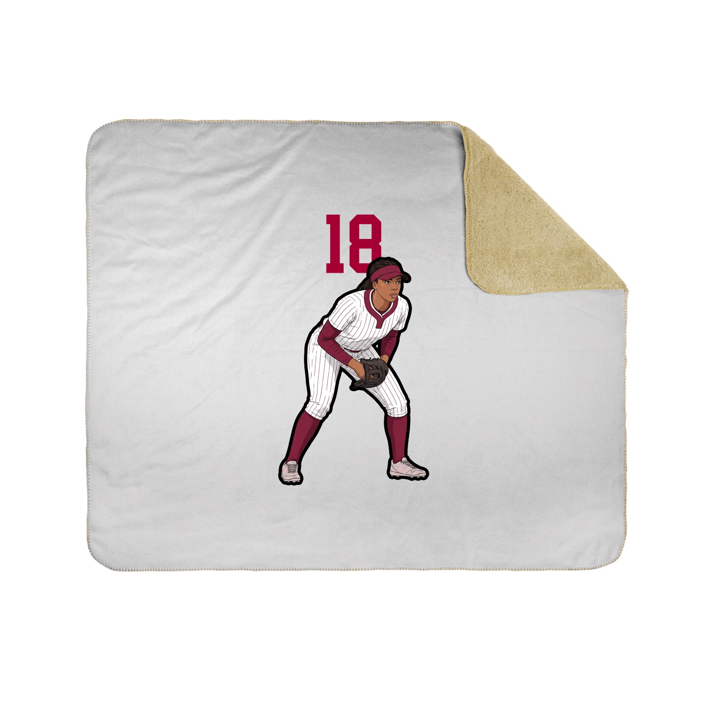Throw Blanket — Number Top in White