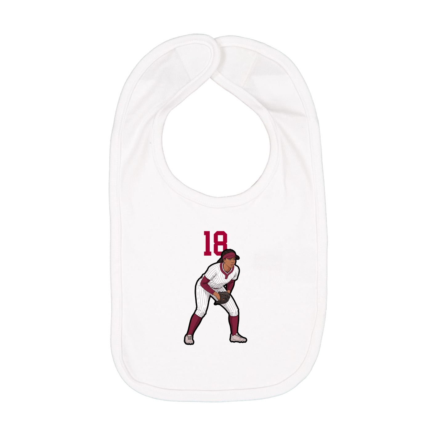 Infant Bib — Number Top in White