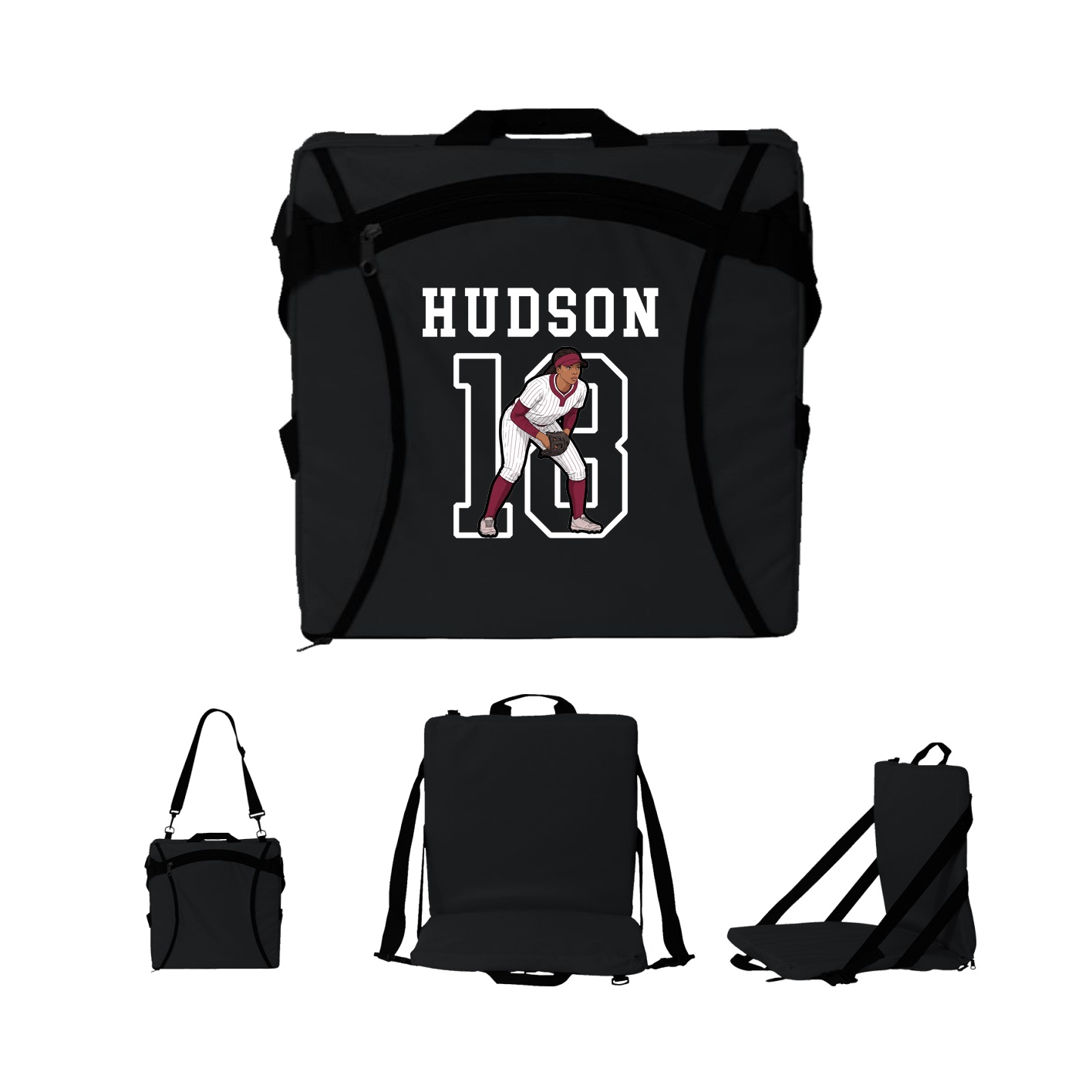 Folding Stadium Seat — Shirsey in Black