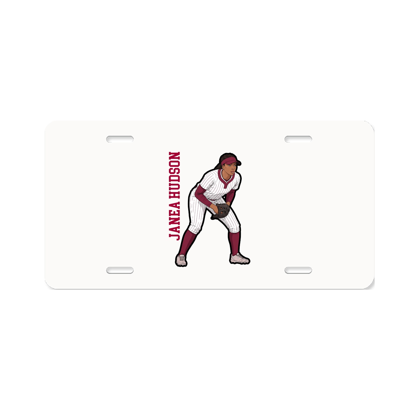 License Plate — Name Vertical in Classic