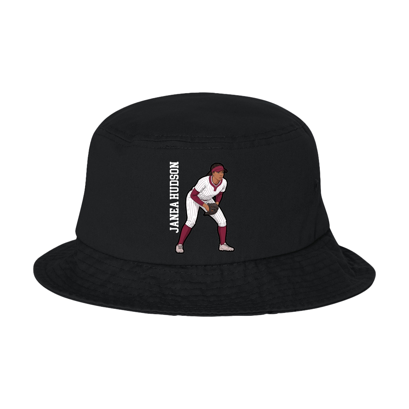 Bucket Cap — Name Vertical in Black