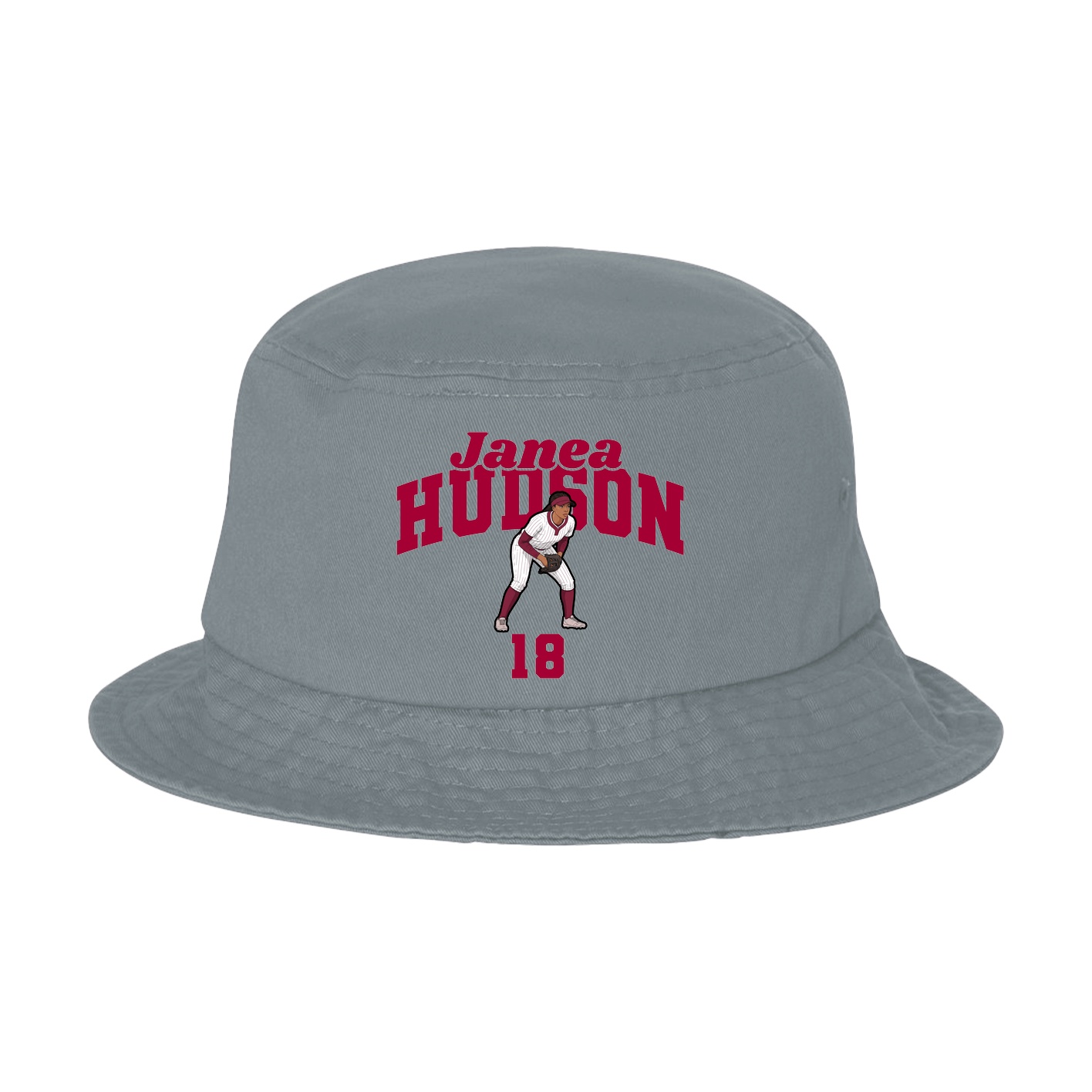Bucket Cap — Signature Arch in Grey