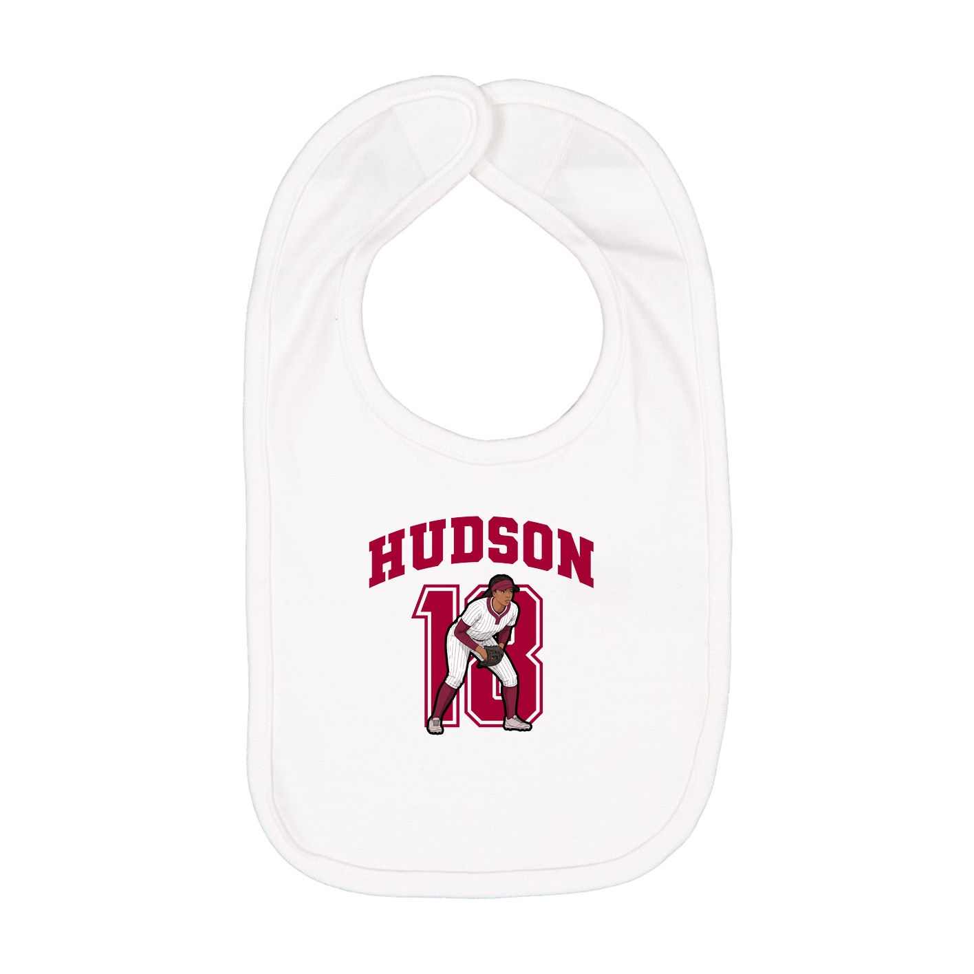 Infant Bib — Number in White