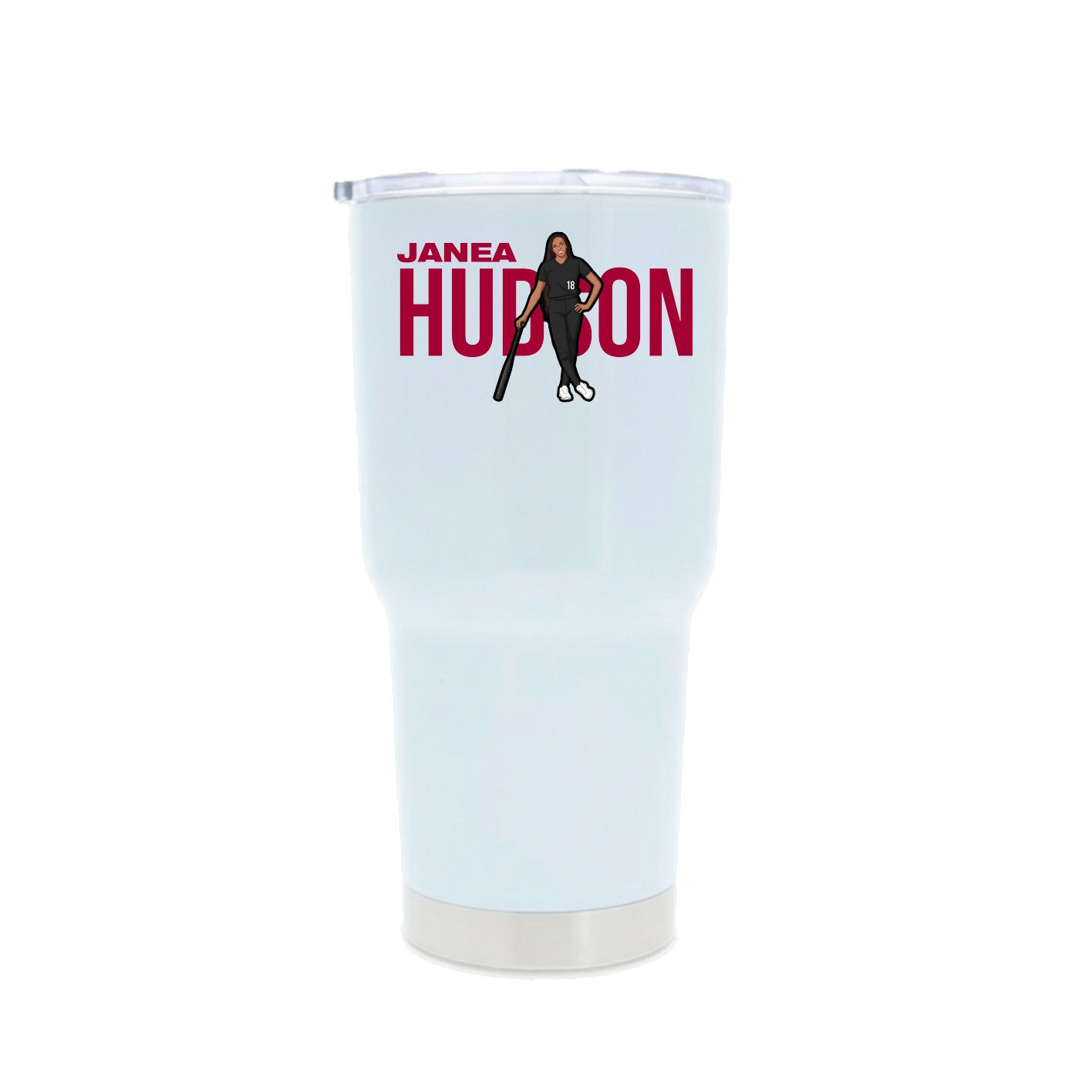 30oz Stainless Steel Tumbler — Player Name in White