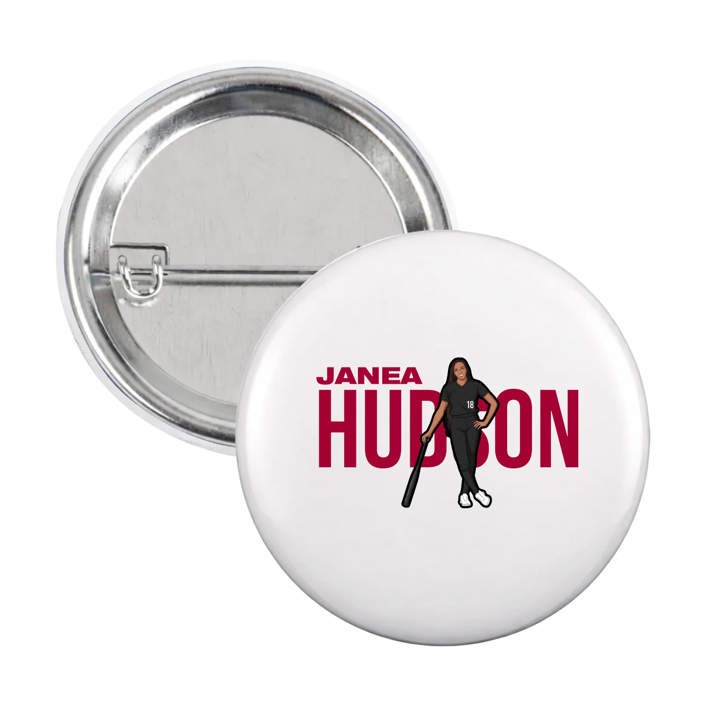 Game Day Button — Player Name in White