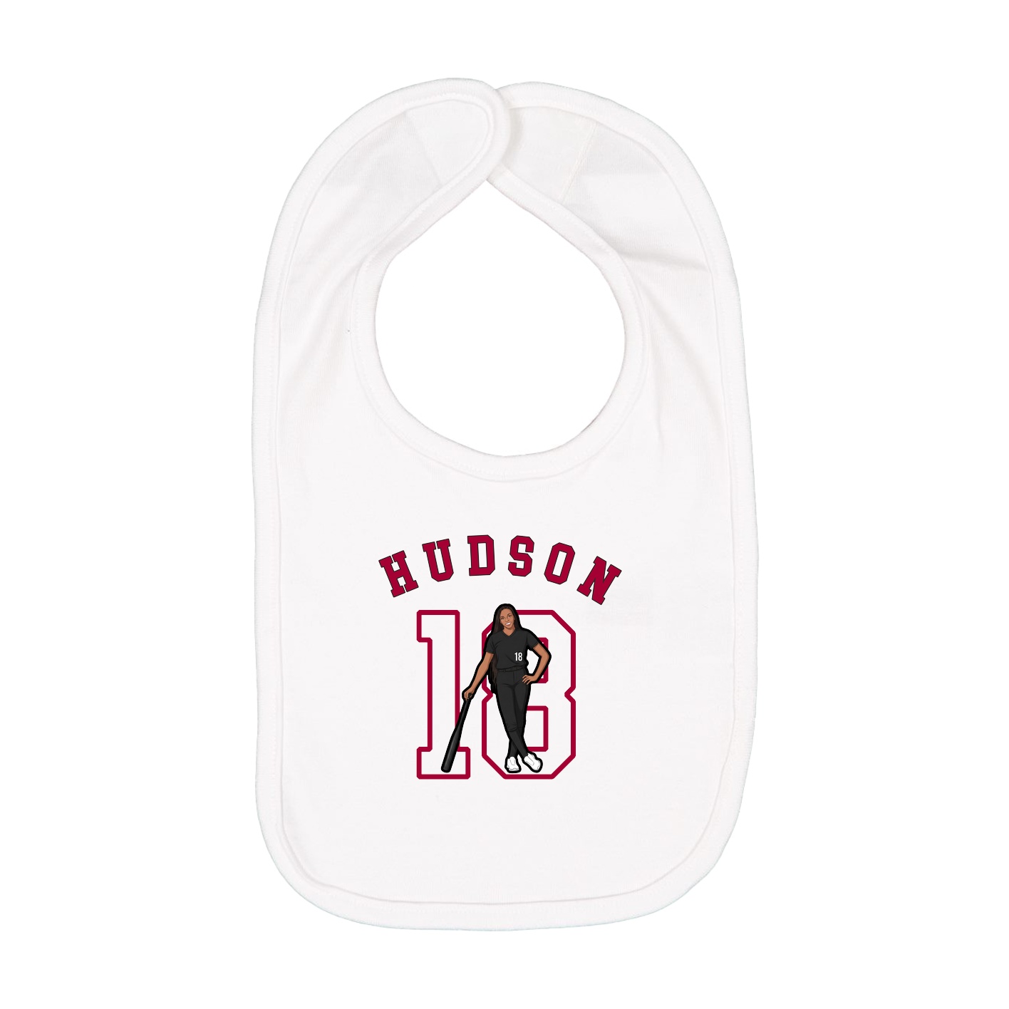 Infant Bib — Shirsey Arch in White