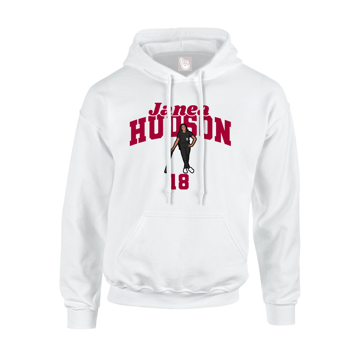 Youth Hoodie — Signature Arch in White